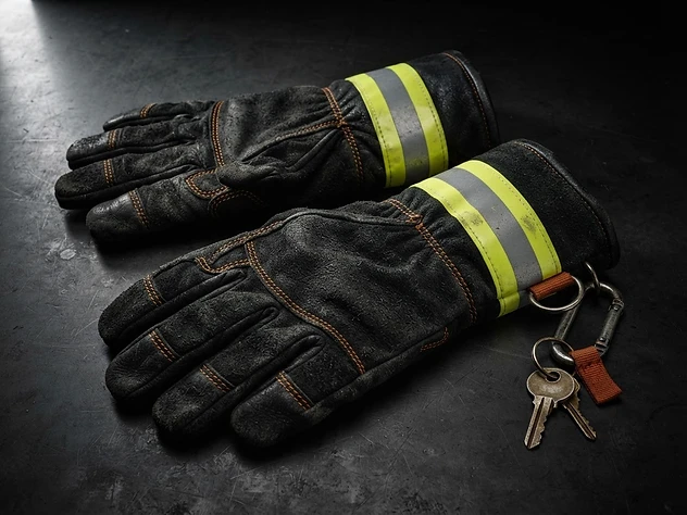 Sarung tangan kulit Pratech PFG-705NX hitam dengan reflective tape
